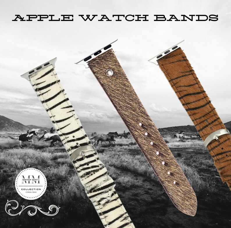 Leather Cowhide Apple Watch Band 38-40-41mm same day shipping, gifts for her, mens Watch bands image 1