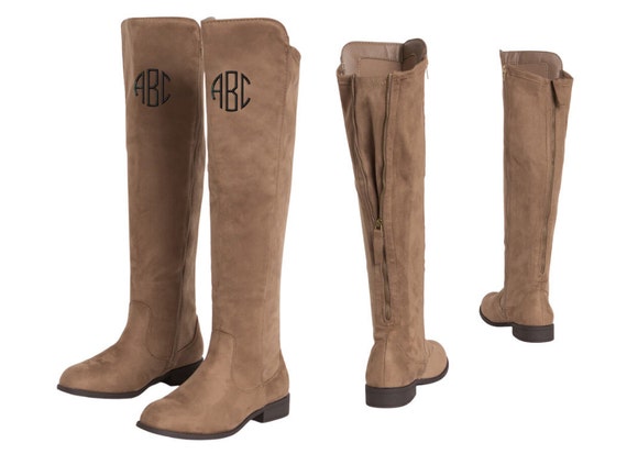 monogram riding boots