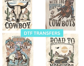 Western Style DTF Transfers for shirts BOHO Cowgirl DTF 2 order minimum