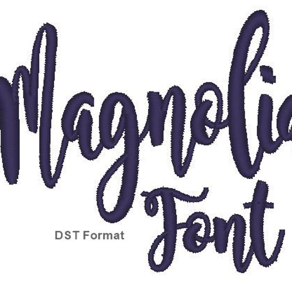 Magnolia Sky Embroidery Font Etsy