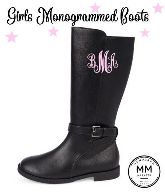 Youth Monogram Riding Boots for Girls 