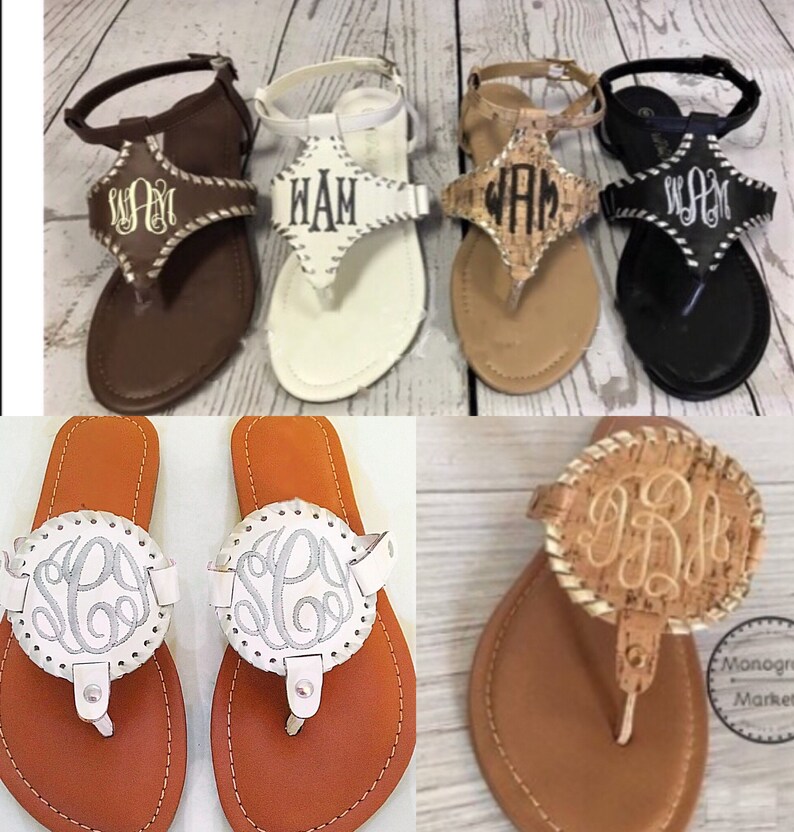 monogrammable sandals