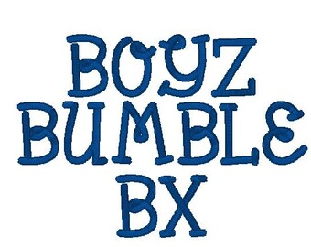 BX Boyz Embroidery Font for Embroidery Machines Instant Download BX Fonts