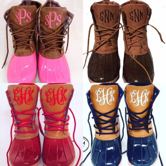 womens duck boots pink