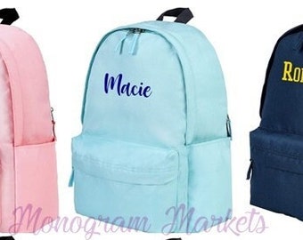 Personalized Backpacks with Monogram or Embroidered Name Free Shipping