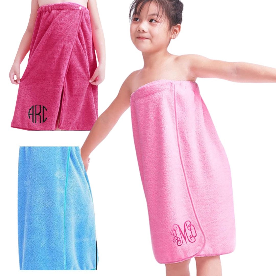 Monogrammed Towel Wraps Adults & Kids Etsy