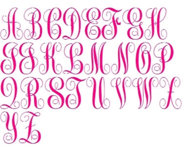 Fancy Script BX Embroidery Font Sewing & Fiber Craft Supplies & Tools