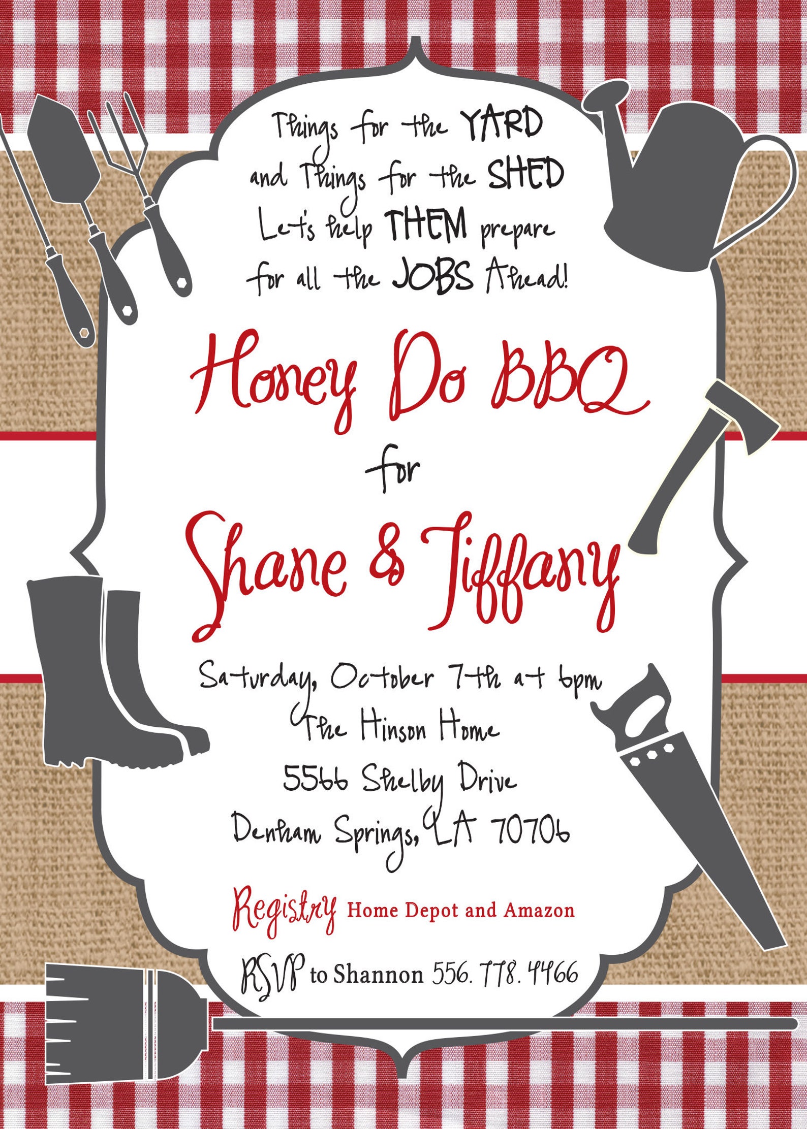 Honey Do BBQ Shower Invitation/digital File/printable/wording Etsy
