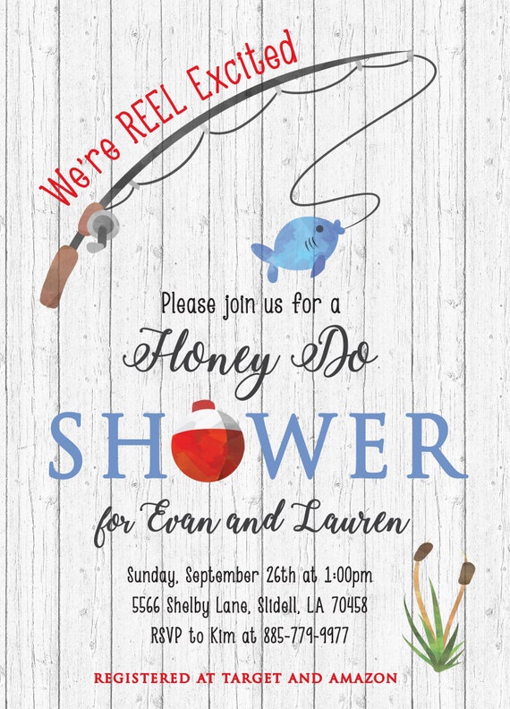 HONEY DO Shower Invitation Printable, Fishing Themed Honey Do Shower  Invitation, His and Hers Shower Invitation, Couples Wedding Shower -   Singapore