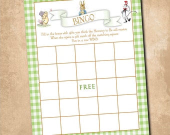 INSTANT DOWNLOAD, Storybook Baby Shower BINGO Game, Storybook Baby Shower Game, Peter Rabbit, Baby Shower Games, Printable