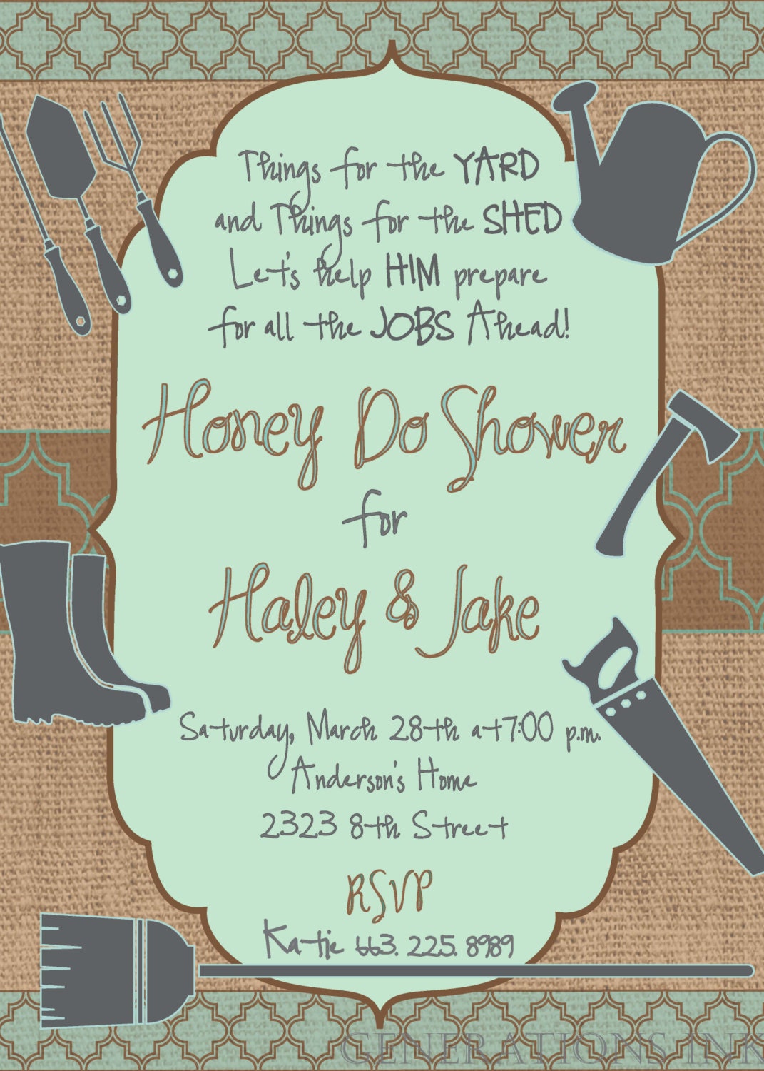 HONEY DO Shower Invitation printable/fall bbq couples Etsy