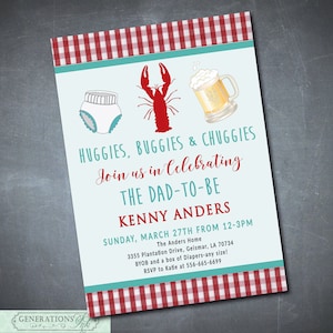 Crawfish Boil Baby Shower Invitation printable/Digital File/Couples Shower, Crawfish Baby Shower, Dad shower, Diaper Shower