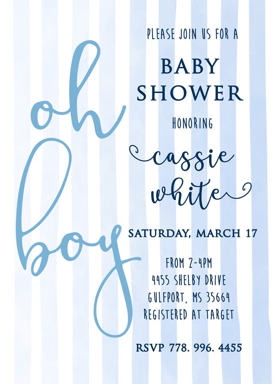 Baby shower wording hotsell for a boy