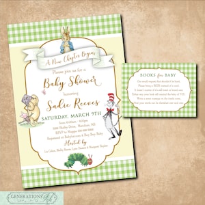 Storybook Baby Shower Invitation, Book Theme Baby Shower, Book Request, Classic Storybooks, Classic Children&#39;s Books, Digital or Printed