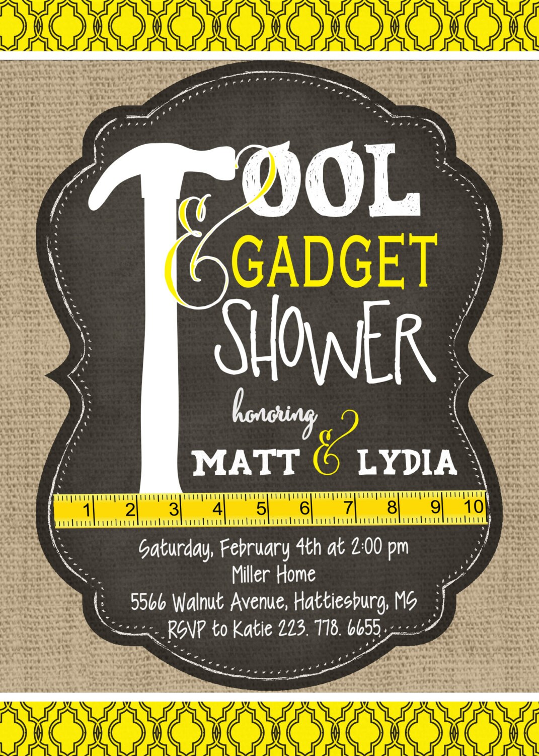 Tool and Gadget Shower Invitation Honey Do Shower Groom Etsy