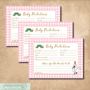 INSTANT DOWNLOAD, Storybook Prediction Card, Storybook Advice Card, Book Themed Baby Shower, Baby Shower Game,