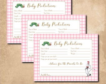 INSTANT DOWNLOAD, Storybook Prediction Card, Storybook Advice Card, Book Themed Baby Shower, Baby Shower Game,