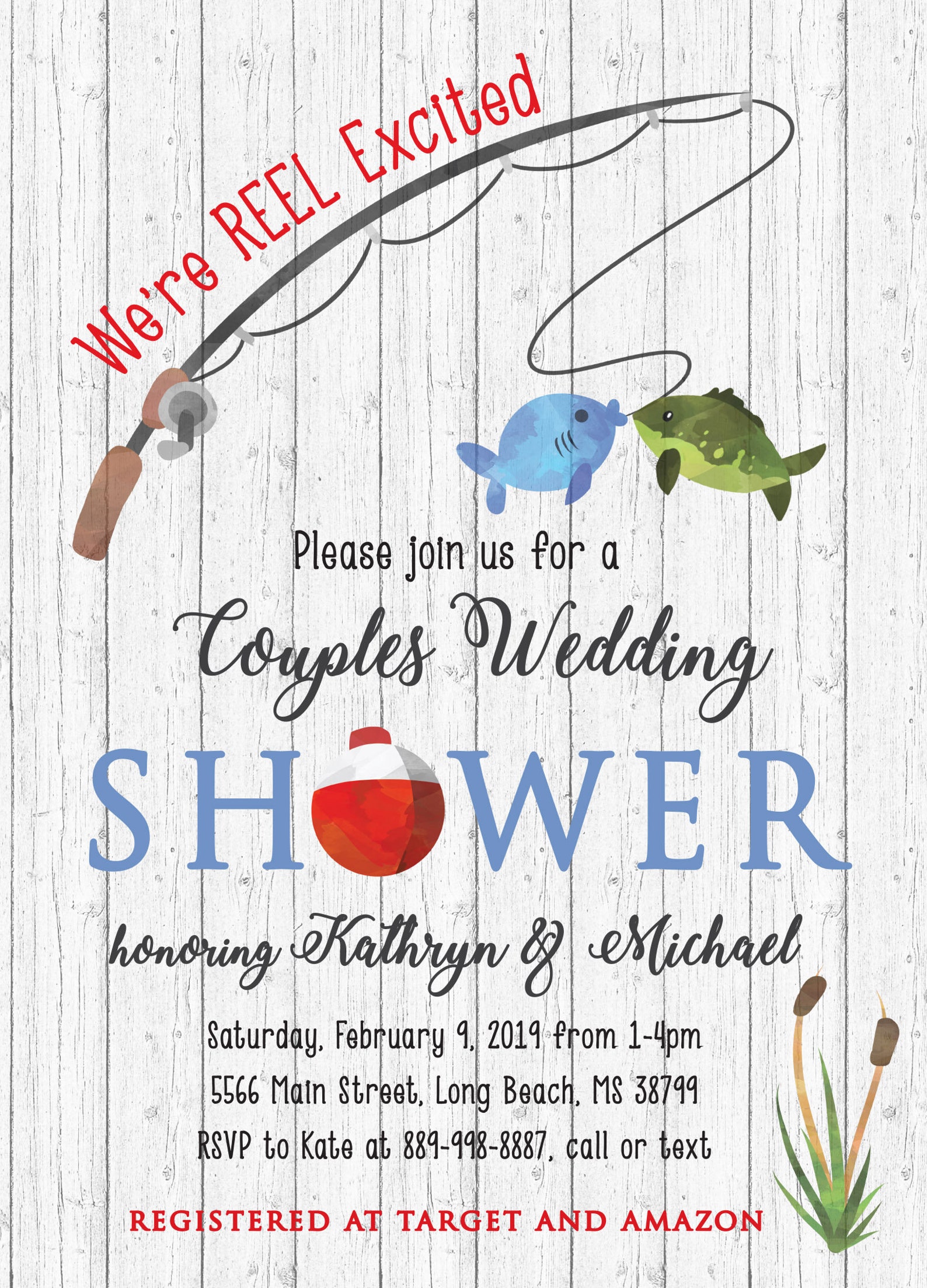 Fishing Wedding Shower Invitation Fish Fry Invitation Etsy