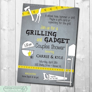 Grillen und Gadget-Dusche-Einladung/Honey Do-Dusche-Einladung/printable, digital, Werkzeug-Dusche, Garten, Handwerker/Formulierung kann geändert werden