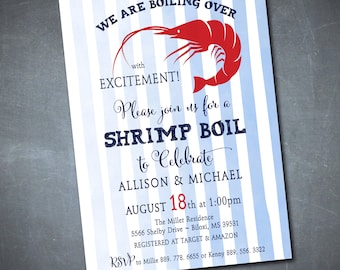 Shrimp Boil Wedding Shower/Engagement Party printable/Digital File/seafood boil, low country boil, couples shower/Wording can be changed