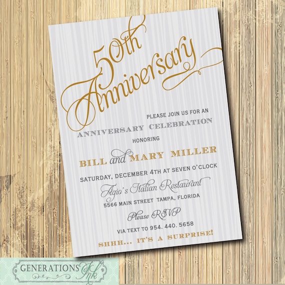 50th anniversary invitations cheap outlet