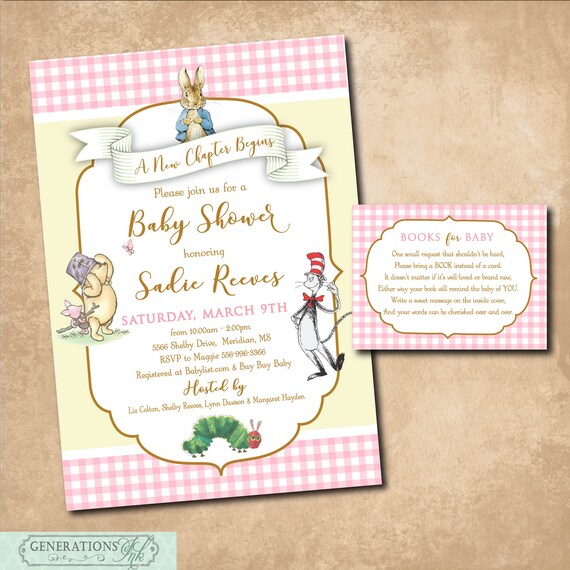 storybook baby shower invitations