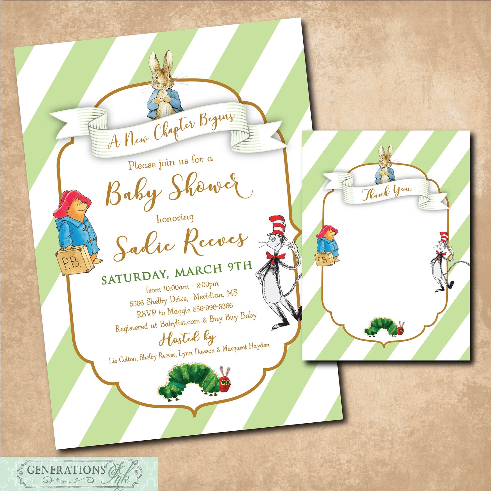 Storybook Baby Shower Invitation Printable/digital File/book Etsy