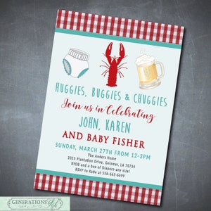 Crawfish Couples Baby Shower Invitation