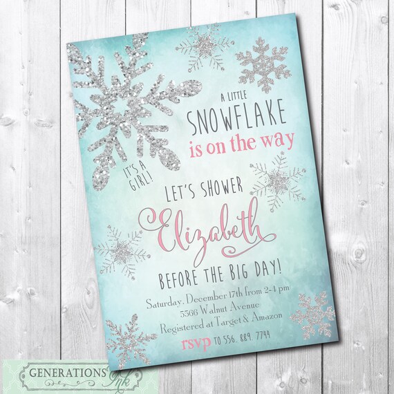 Winter Wonderland Baby Shower Invitations Templates 8