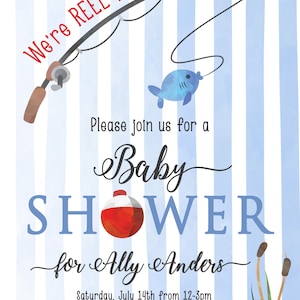 Fishing Baby Shower Invitation Printable/digital File/boy Baby Shower ...