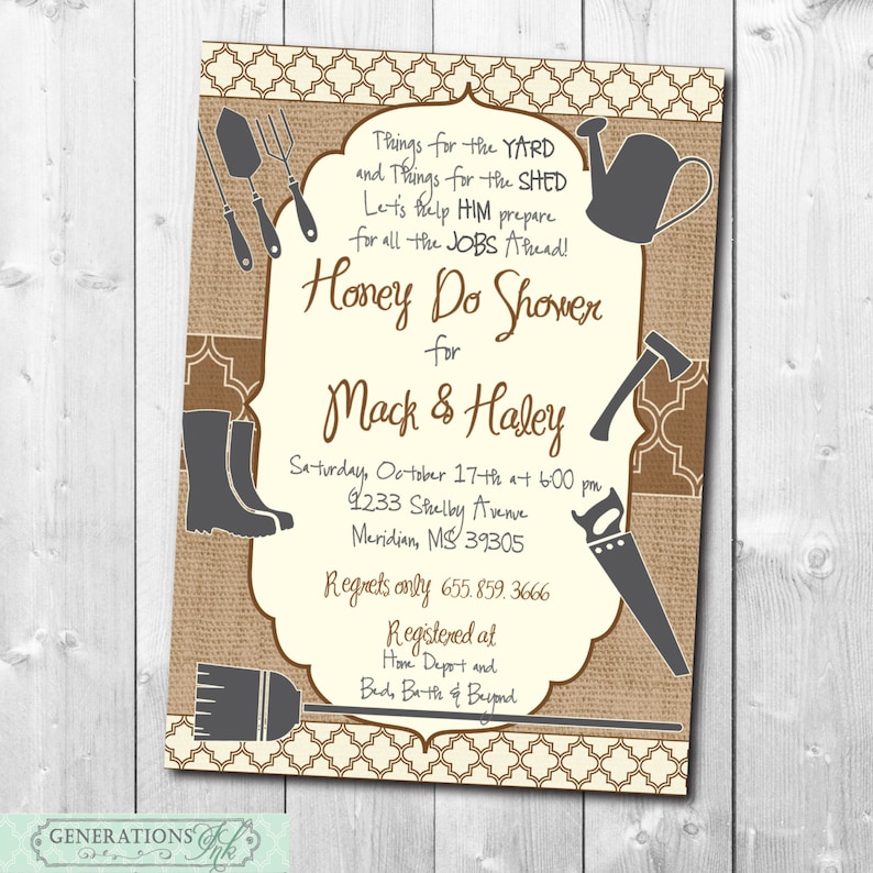 HONEY DO Shower Invitation Printable/digital File/his and Hers Etsy UK