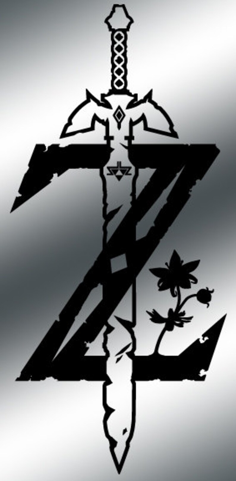 Extra Large LEGEND OF ZELDA Z Logo Vinyl Decal Nine Color Etsy