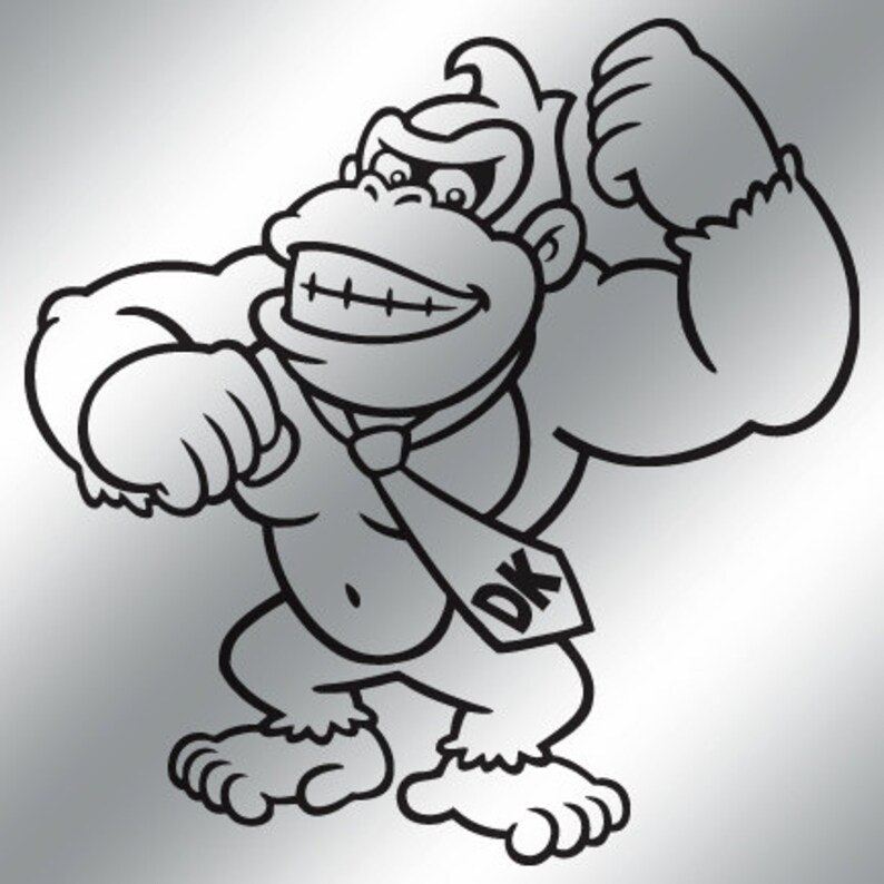 Donkey Kong Vinyl Decal 9 COLOR CHOICES Etsy