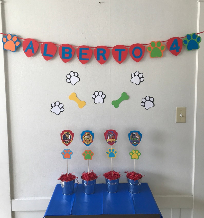 Paw Patrol Party Decoration Set.