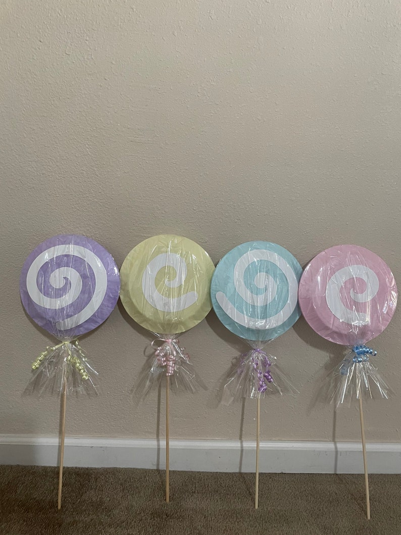Extrabig Lollipops Sticks Double Sided Birthday Party Etsy