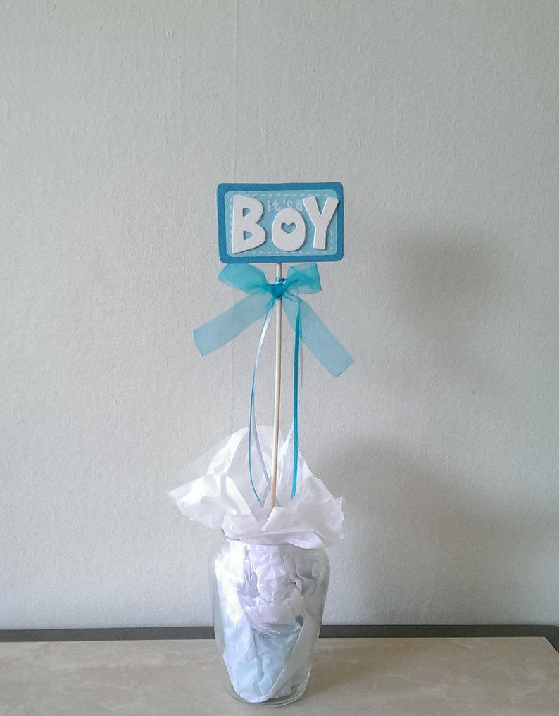 Baby Shower Centerpiece Sticks It's a Boy Etsy