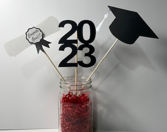 Graduation Centerpiece Sticks!! (set of 6).