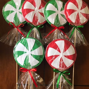 Big Lollipop Party Decor set of 6. Christmas Decoration. - Etsy