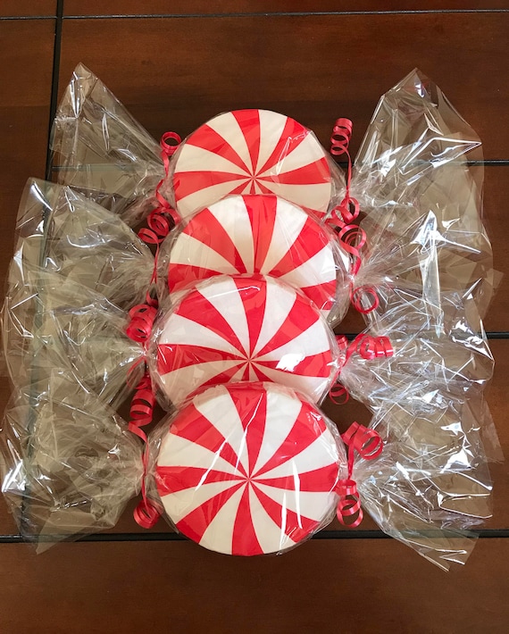 Peppermint Candy set of 4. Etsy