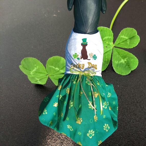 St. Patrick's Day, St. Patrick's Day dog dress, Patty's Day dog dress, Lucky dog dress, Fancy dog dress