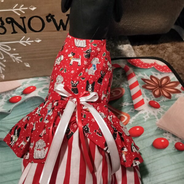 Christmas Dog Dress Etsy