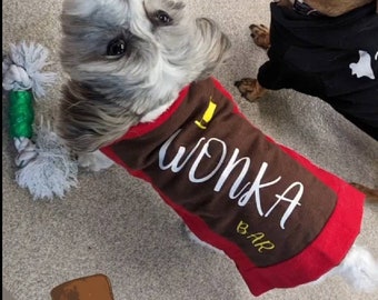 Wonka Bar dog costume, Chocolate Bar dog costume, Willie Wonka dog costume, Halloween dog costume, dog outfit, Costume for dogs