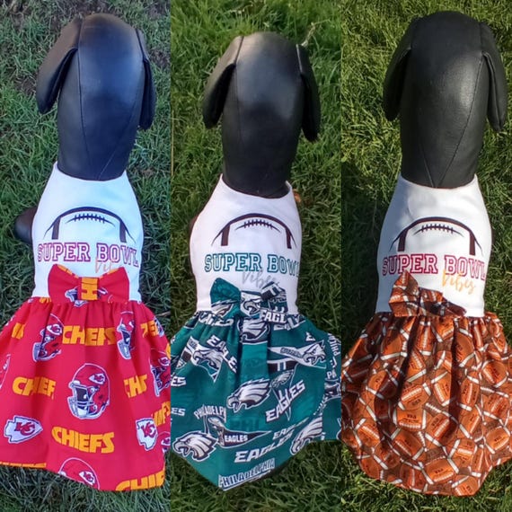 Superbowl dog dress, Superbowl 2025, Eagles dog dress, Football dog dress