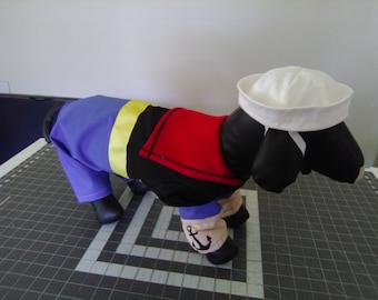 Popeye dog costume, Sailor dog costume, Halloween dog costume, Dog costume