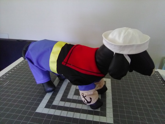 Popeye dog costume, Sailor dog costume, Halloween dog costume, Dog costume