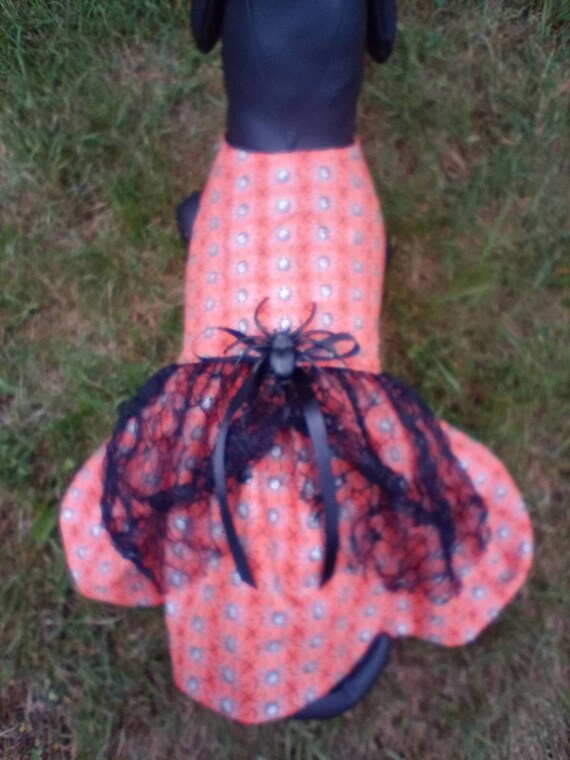 Halloween Spider Dog Dress, Halloween Dog Dress, Halloween Dog Costume, Fancy Dog Dress, Cotton Dog Dress, Girl Dog Outfit