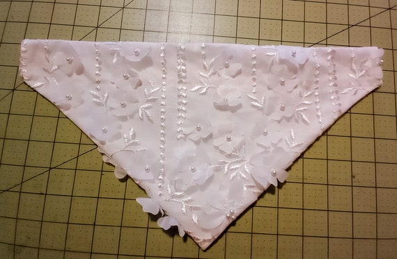 Wedding Dog Bandana, Lace Dog Bandana, Fancy Dog Bandana, Bandana for Dogs