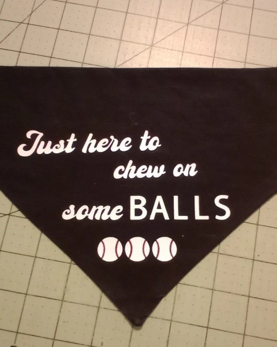 Baseball dog bandana, Sports dog bandana, Slide on collar dog bandana, Graphic dog bandana