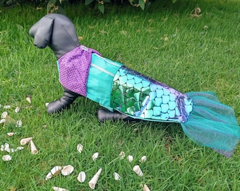 Little Mermaid dog costume, Mermaid dog costume, Halloween dog costume, Costume for dogs,