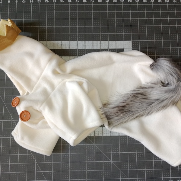 Max dog costume, Where the Wild Things are dog costume, Halloween dog costume, Dog costume, Fleece dog outfit, Wolf dog costume